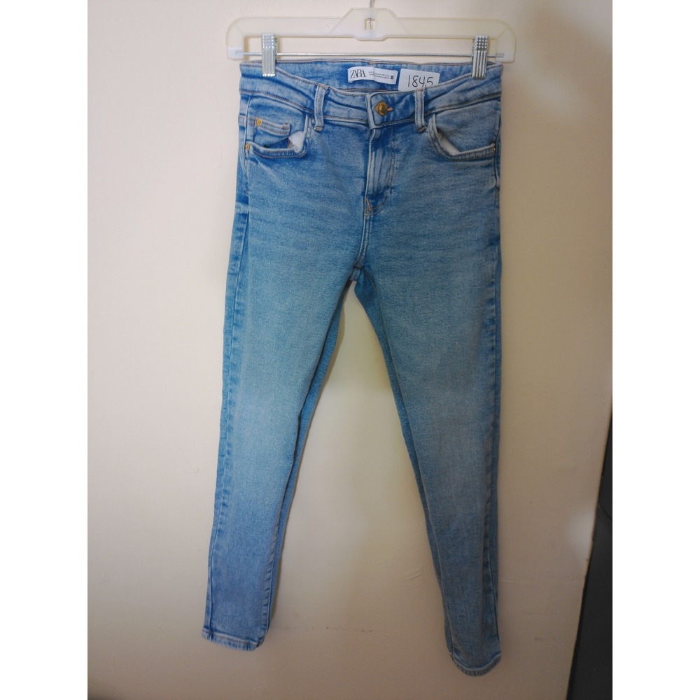 Zara Skinny Jeans Women 4 Light Wash Blue Stretch Denim Casual acedemia